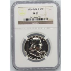 1956 TYPE 2 FRANKLIN HALF NGC