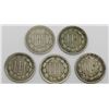 Image 2 : 5-THREE CENT NICKELS AVG CIRC