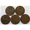Image 2 : 5 LINCOLN WHEAT CENTS BETTER DATES