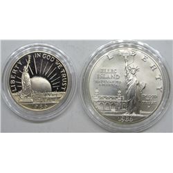 1986 STATUE of LIB SILVER UNC DOLLAR &