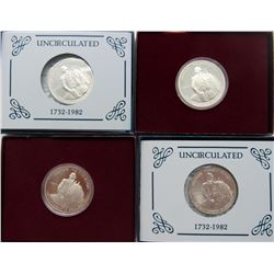 4-1982 WASHINGTON COMMEM HALF DOLLARS