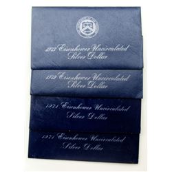 2-1971, 1972, 1973 SILVER IKE DOLLARS UNC