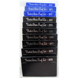 1970 thru 1979 U.S. PROOF SETS