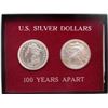 Image 1 : U.S. SILVER DOLLARS 100 YEARS APART