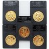 Image 1 : GOLD PLATED WALKING LIBERTY HALF DOLLARS