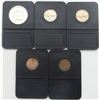 Image 2 : 5 COIN LOT: 1963-D FRANKLIN 50c UNC;