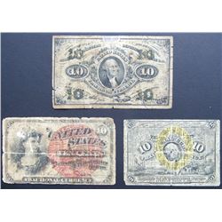 3-1863 10c FRACTIONAL CURRENCY NOTES