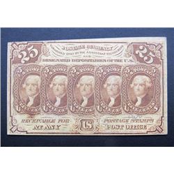 1862 25c POSTAL CURRENCY