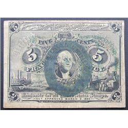 1863 5c FRACTIONAL NOTE