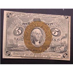 1863 5c FRACTIONAL NOTE