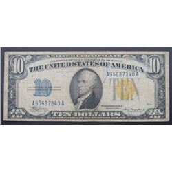 1934A $10 NORTH AFRICA SILVER CERT