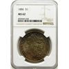 Image 1 : 1886-P Morgan Silver Dollar $ NGC MS 62 Beautifull