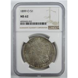 1899-O Morgan Silver Dollar $ NGC MS 62