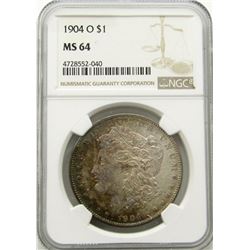 1904-O MORGAN SILVER DOLLAR NGC MS 64