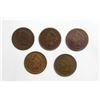 Image 1 : 5-INDIAN CENTS GOOD/VG: