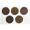 Image 2 : 5-INDIAN CENTS GOOD/VG: