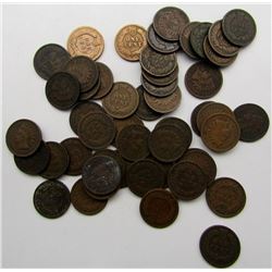 LOT OF 50 INDIAN HEAD PENNIES