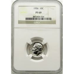 1956 ROOSEVELT DIME PF 69