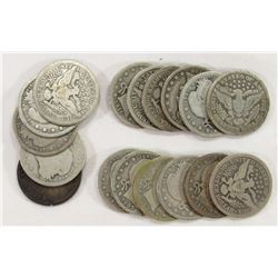 BARBER QUARTER LOT OF 17 COINS
