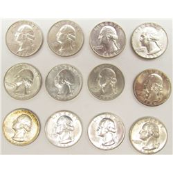 12 - MIX DATE WASHINGTON QTRS AU/BU