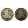 Image 1 : 1858-O & 1877 SEATED HALF DOLLARS