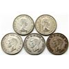 Image 1 : 5-CANADA SILVER HALF DOLLARS