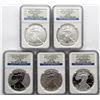 Image 1 : 2011 25TH ANNIV NGC GRADED 5 COIN SET