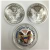 Image 2 : 3-COLORIZED SILVER EAGLES