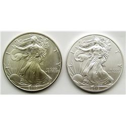 2000 & 2013 .999 SILVER ONE OUNCE EAGLE