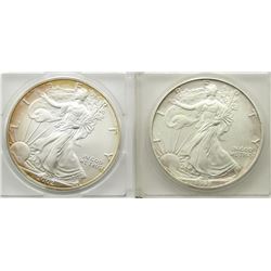 1993 & 2002 AMERICAN SILVER EAGLES