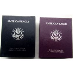 1990 & 1997 PROOF AMERICAN SILVER EAGLE