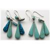 Image 1 : 2-PAIRS OF MEXICO STERLING DANGLE