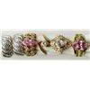 Image 1 : 6-BLING RINGS WITH CZ & PINK STONES. LOOKS NEW!