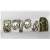 Image 1 : 4-ANTIQUE STERLING SILVER SPOON RINGS