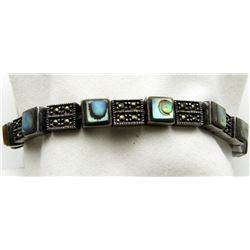 ANTIQUE STERLING SILVER ABILONE/SHEASHELL