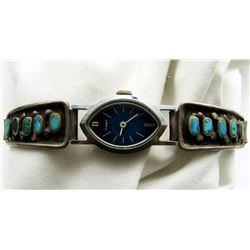 TIMEX TURQUOISE STERLING WATCH