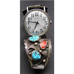 TIMEX STERLING SILVER NAVAJO WATCH