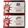 Image 1 : 2003 & 2005 U.S. MINT SILVER PROOF SETS