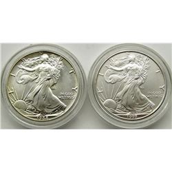 1988 & 1997 AMERICAN SILVER EAGLES