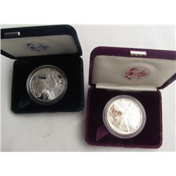 1989 & 2002 PROOF AMERICAN SILVER EAGLE
