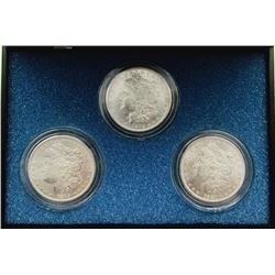 3-BU WHITE MORGAN DOLLARS: