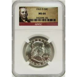 1963 D FRANKLIN HALF NGC