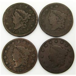 1816, 1828, 1831, 1835 Large Cents CIRC's