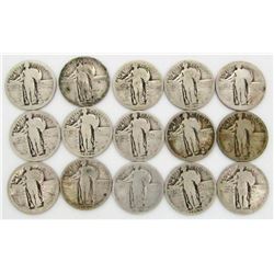 15 STANDING LIBERTY QUARTERS