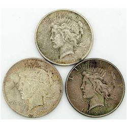 3 - CIRC OR BETTER SILVER DOLLARS;