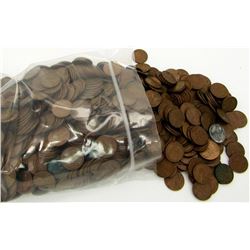 1000 MIXED LOT OF WHEAT PENNIES
