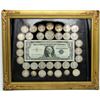 Image 1 : FRAMED SILVER LOT: 1934 -1964 SILVER QTRS