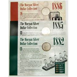 1885-O, 1886, 1882-S MORGAN SILVER DOLLARS