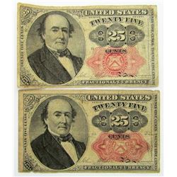 2-1874 25c FRACTIONAL CURRENCY NOTES