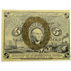 1863 FIVE CENT FRACTIONAL NOTE